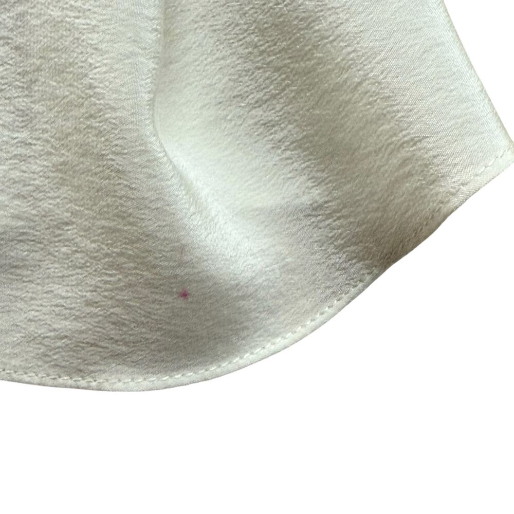 Amanda Uprichard Silk Tank Blouse Draped Ruffles‎ Scoop Neck Ivory, Size Small - Picture 6 of 7